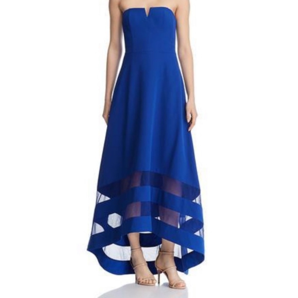 Aidan Mattox Crepe‎ High Low Long Dress Size 2